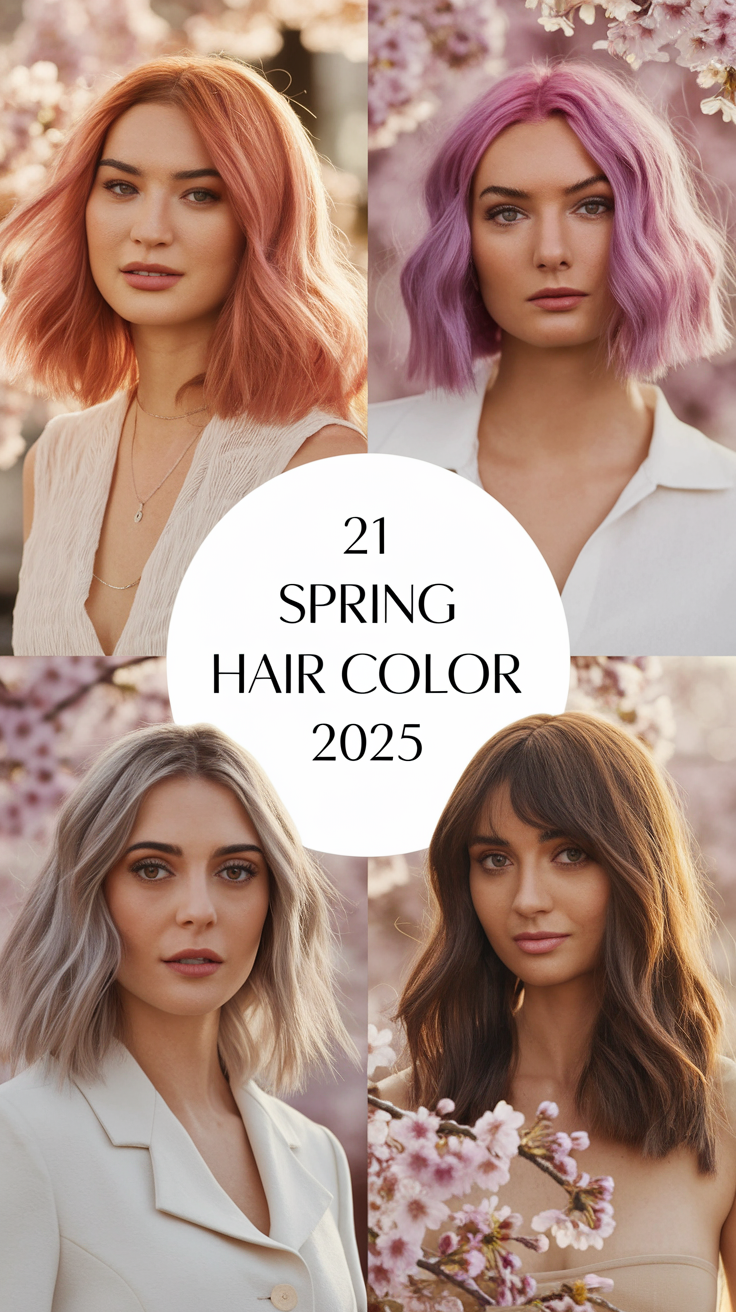 21 Stunning Spring Hair Color 2025 Ideas – Trendy Blonde & Brunette Shades