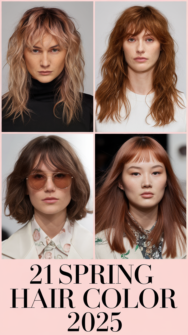 21 Stunning Spring Hair Color 2025 Ideas – Trendy Blonde & Brunette Shades