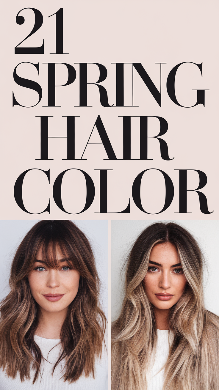 21 Stunning Spring Hair Color 2025 Ideas – Trendy Blonde & Brunette Shades