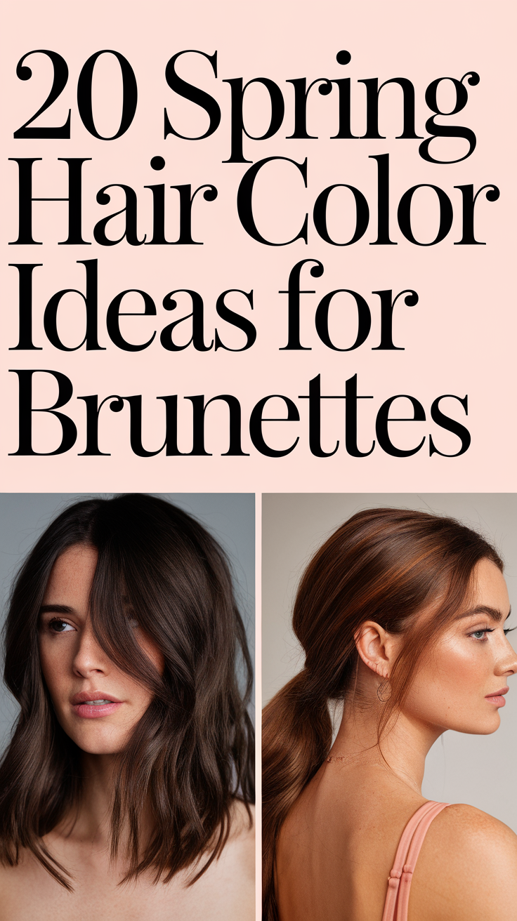 Spring Hair Color Ideas for Brunettes 2025 – 20 Trendy Shades for a Fresh Look