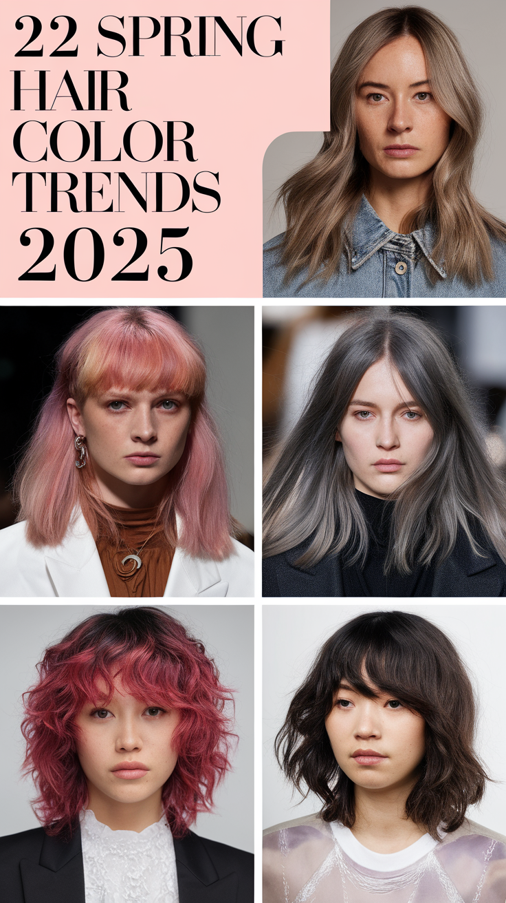 22 Best Spring Hair Color Trends 2025 – Blonde, Brunette & Red Shades