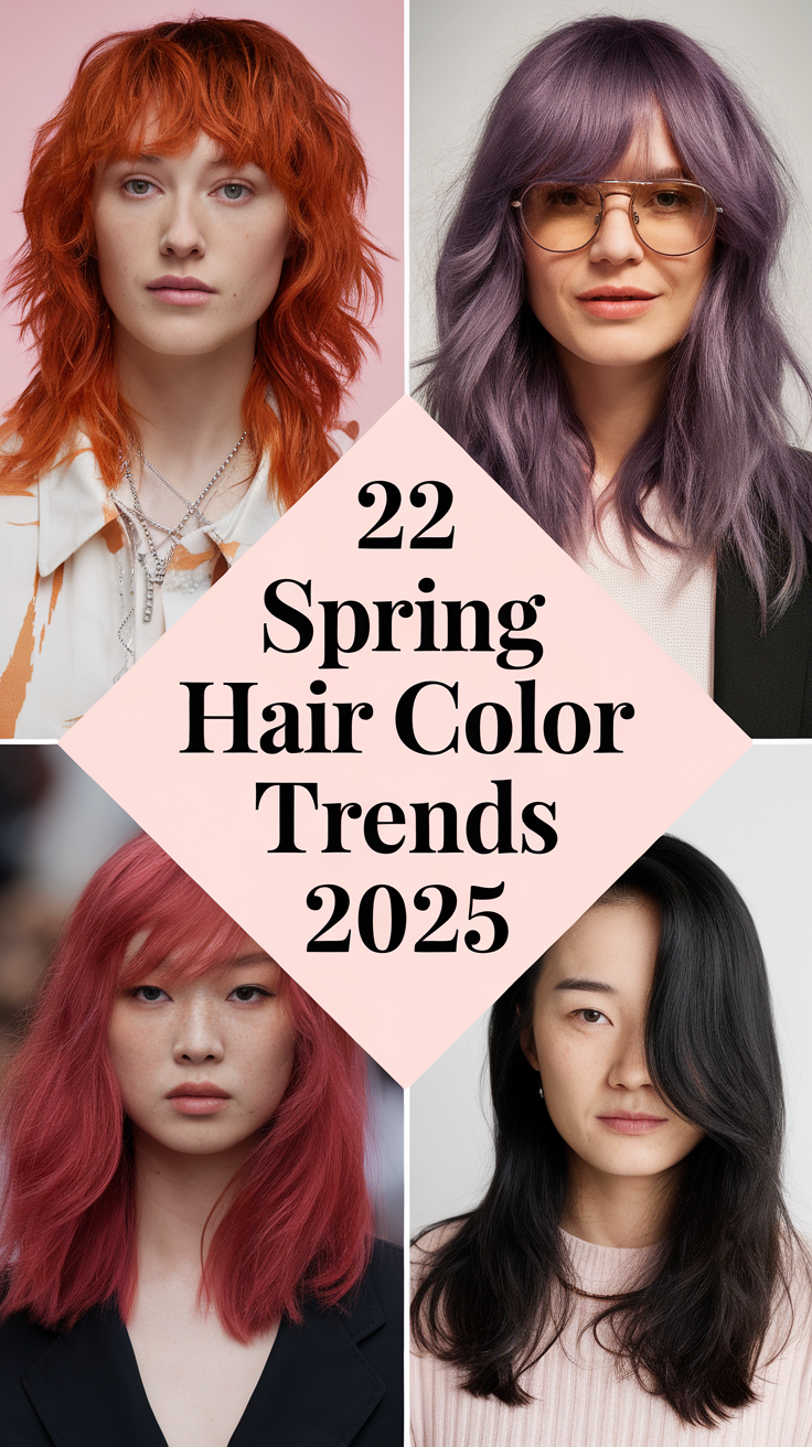 22 Best Spring Hair Color Trends 2025 – Blonde, Brunette & Red Shades