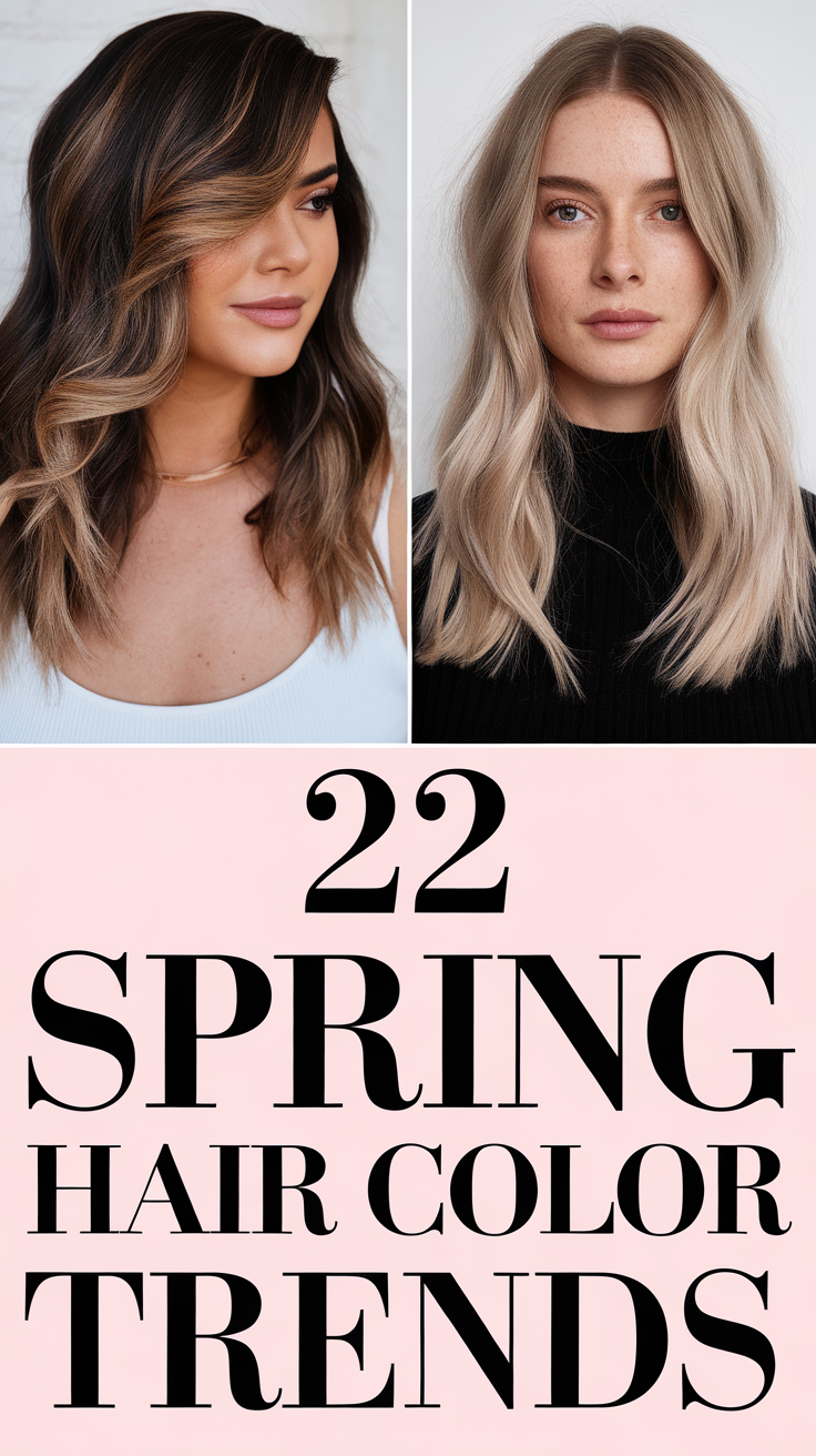 22 Best Spring Hair Color Trends 2025 – Blonde, Brunette & Red Shades