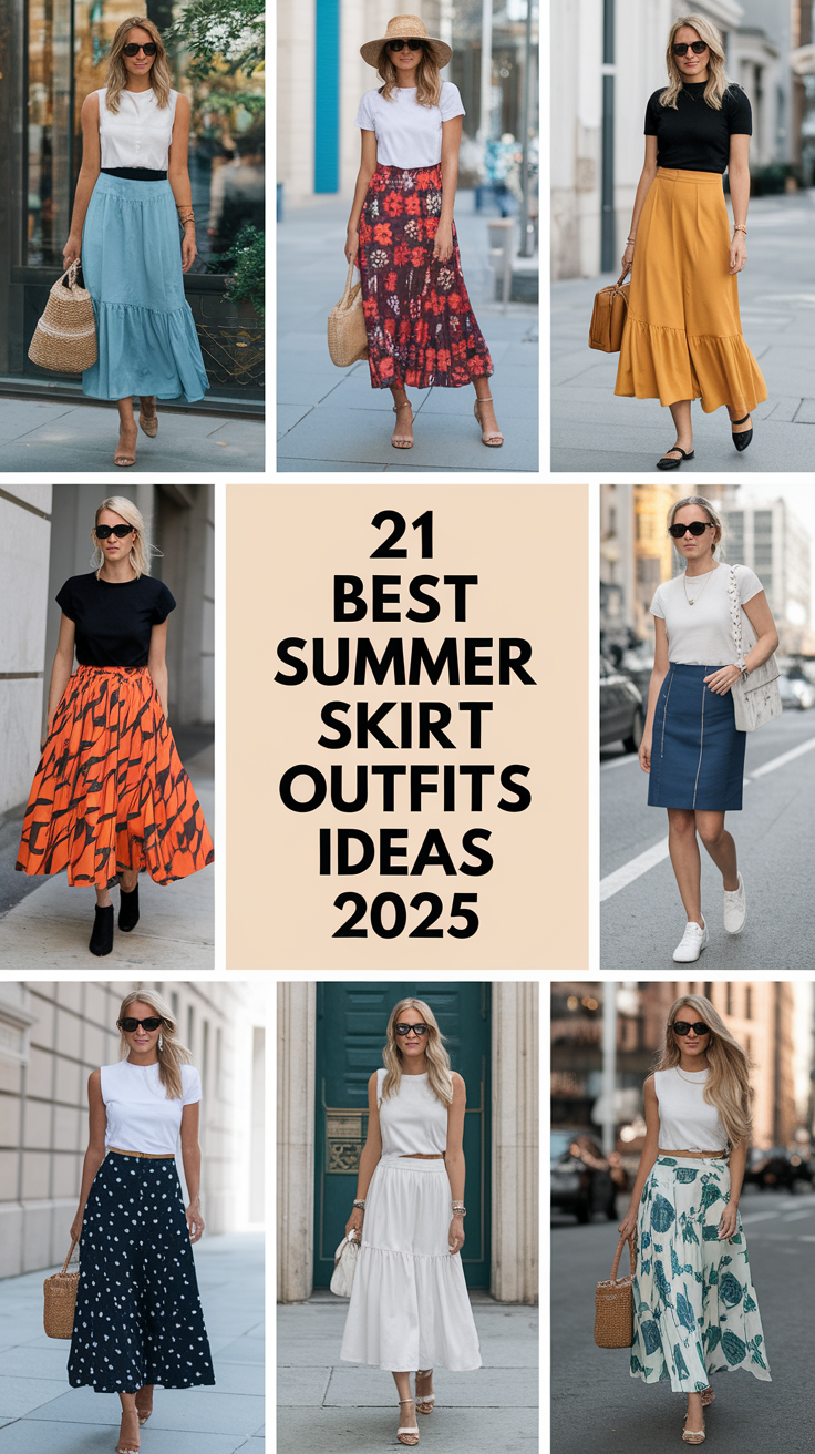 21 Best Summer Skirt Outfits Ideas 2025 for Every Style – From Denim to Satin & More
