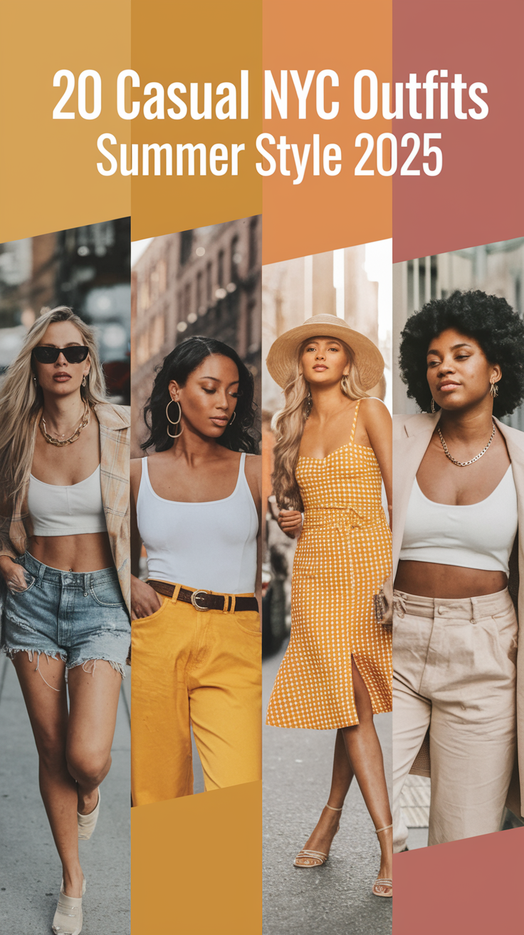 20 Trendy Ideas Casual NYC Outfits Summer Style 2025 – Chic, Comfy & Street-Ready Looks