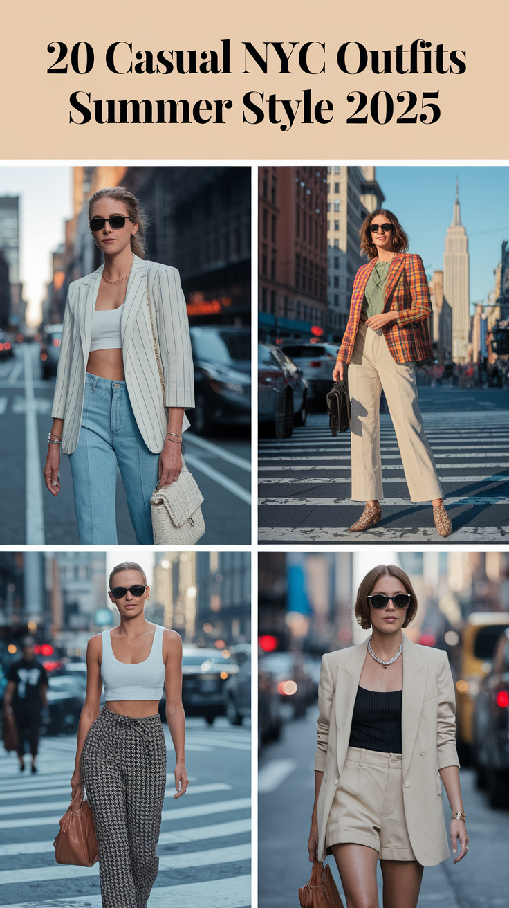 20 Trendy Ideas Casual NYC Outfits Summer Style 2025 – Chic, Comfy & Street-Ready Looks