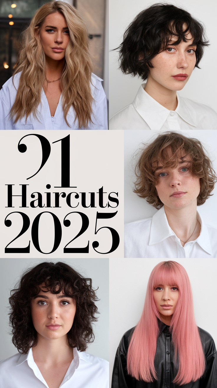 21 Ideas Trendy Haircuts 2025 – Best Short, Medium & Long Styles for Women