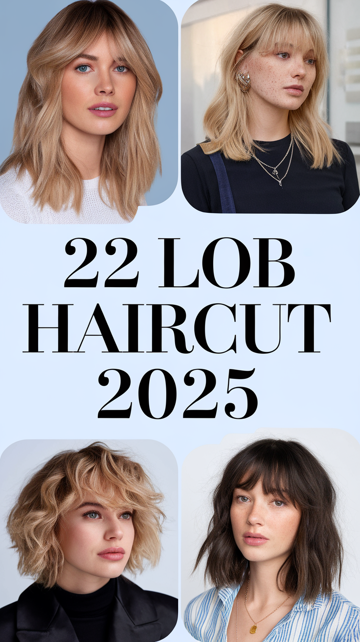 22 Trendy Lob Haircut 2025 Ideas – Bangs, Layers, Wavy & Straight Styles