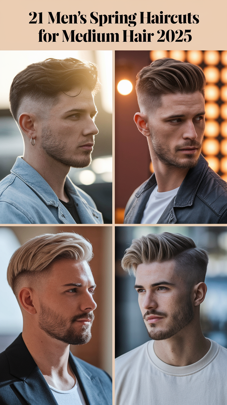Best Men’s Spring Haircuts for Medium Hair 2025 – 20 Stylish Ideas