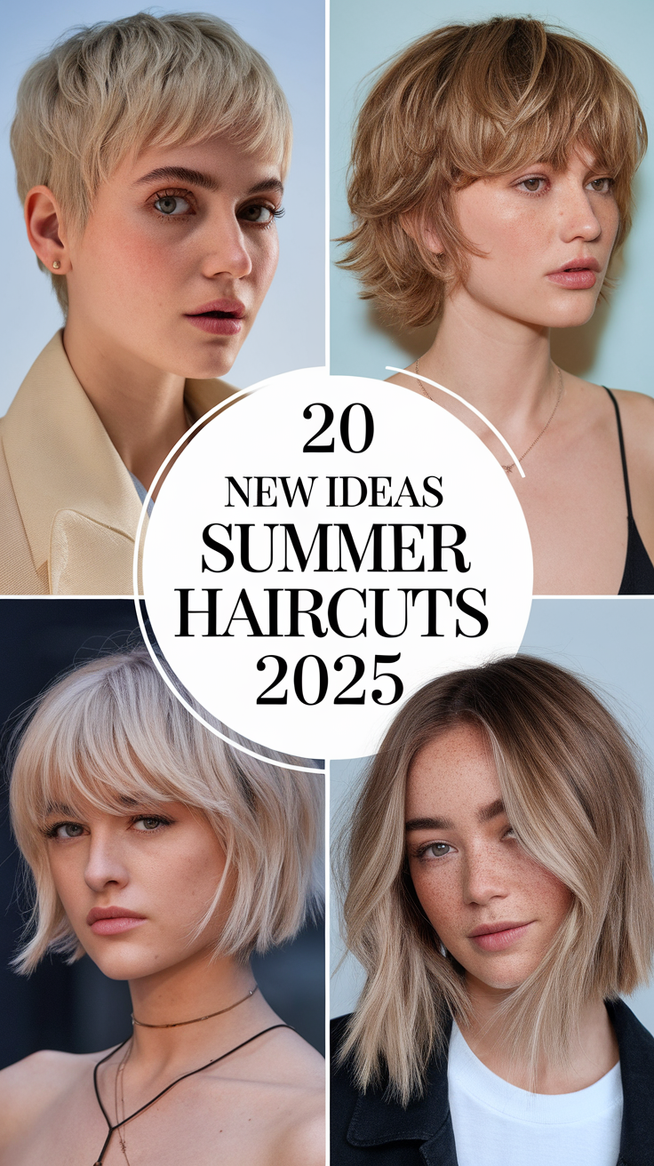 20 New Ideas for Summer Haircuts 2025 – Trendy Short, Medium, and Long Styles