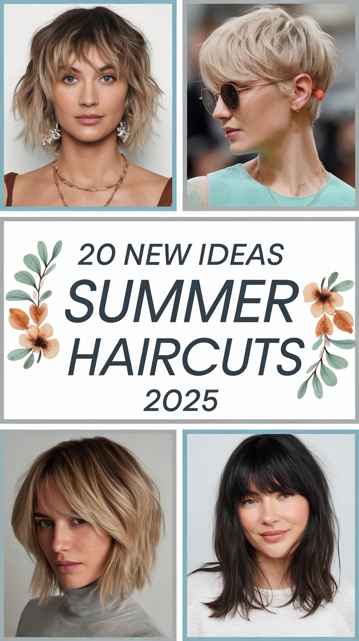 20 New Ideas for Summer Haircuts 2025 – Trendy Short, Medium, and Long Styles