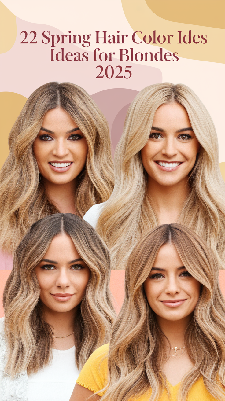 Spring Hair Color Ideas for Blondes 2025: 22 Trendy Shades from Caramel to Ash Blonde