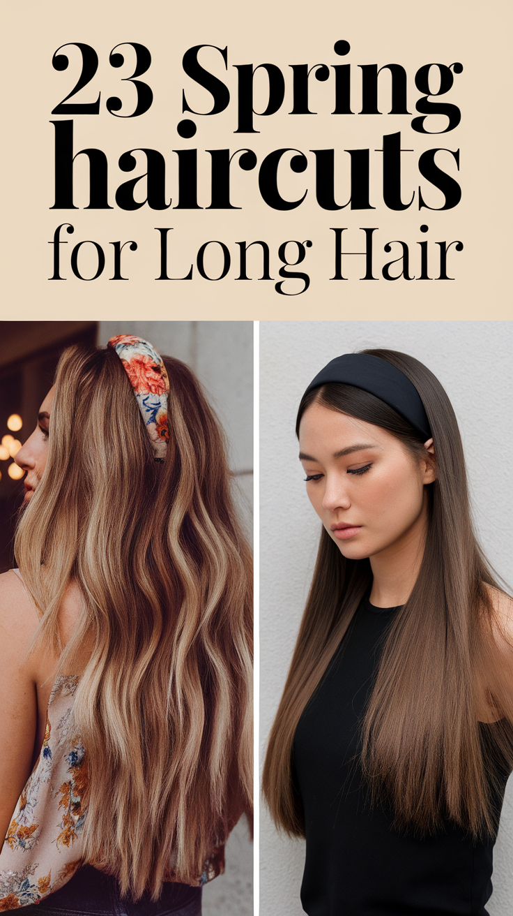 23 Ideas Trendy Spring Haircuts for Long Hair 2025 – Layered, Wavy & Face-Framing Styles