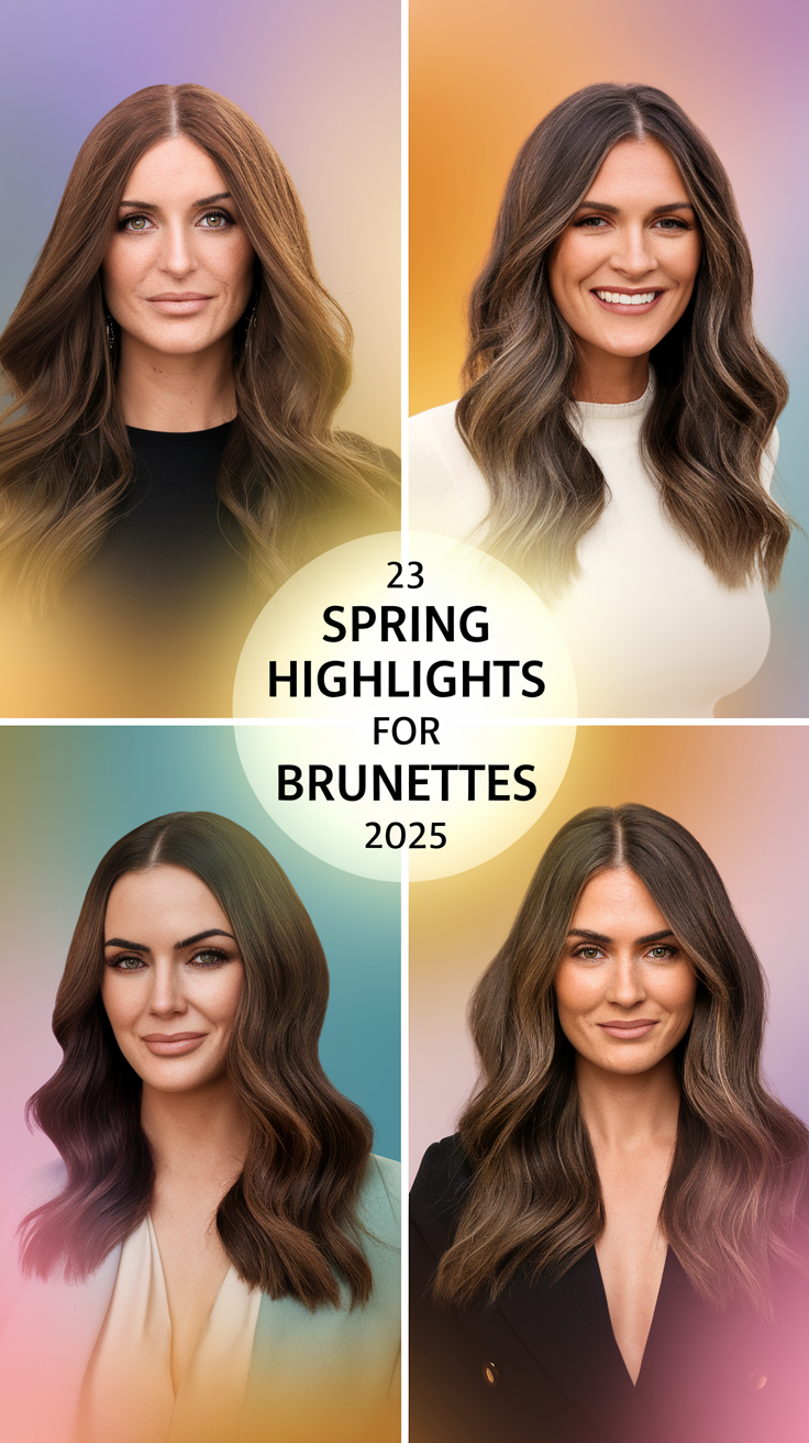 23 Stunning Spring Highlights for Brunettes 2025 – Caramel Balayage & Hair Trends