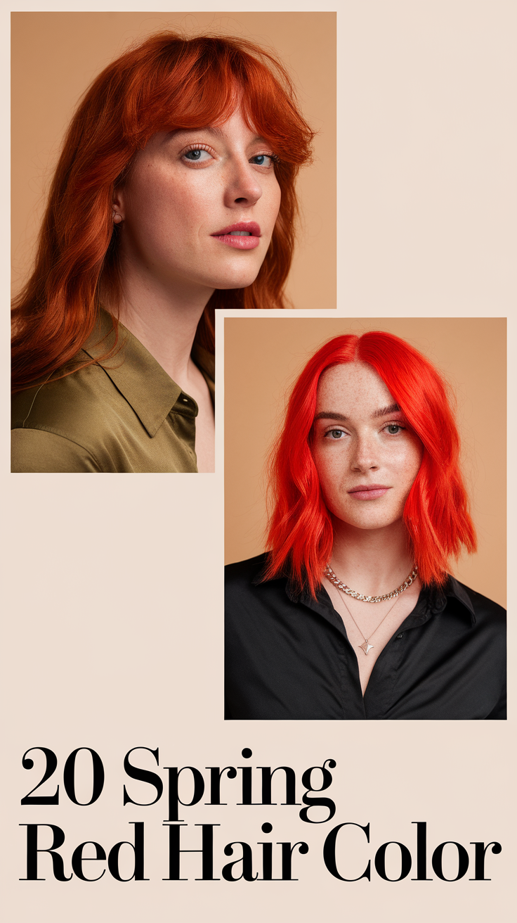 Spring Red Hair Color 2025: 20 Trendy Ideas for Brunettes, Balayage & Highlights