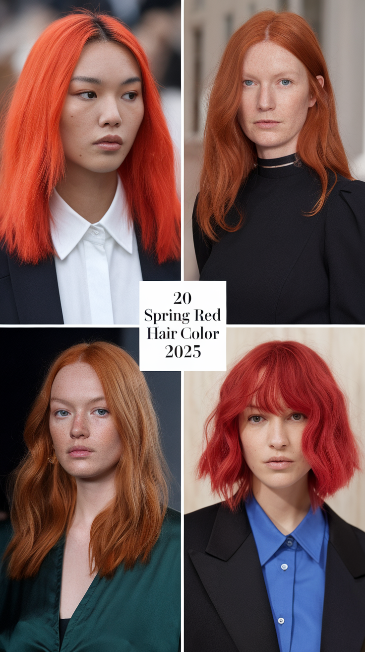 Spring Red Hair Color 2025: 20 Trendy Ideas for Brunettes, Balayage & Highlights