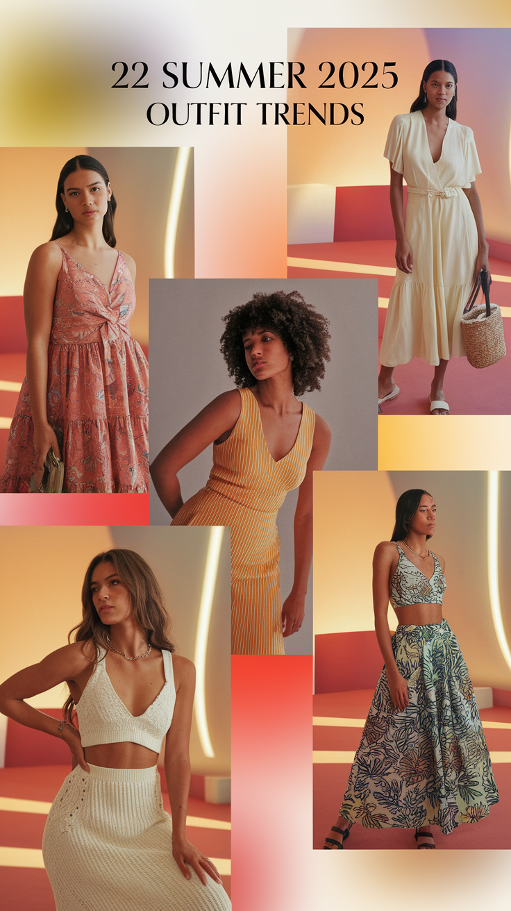 22 Summer 2025 Outfit Trends: Latest Fashion Ideas for Casual & Beach Styles