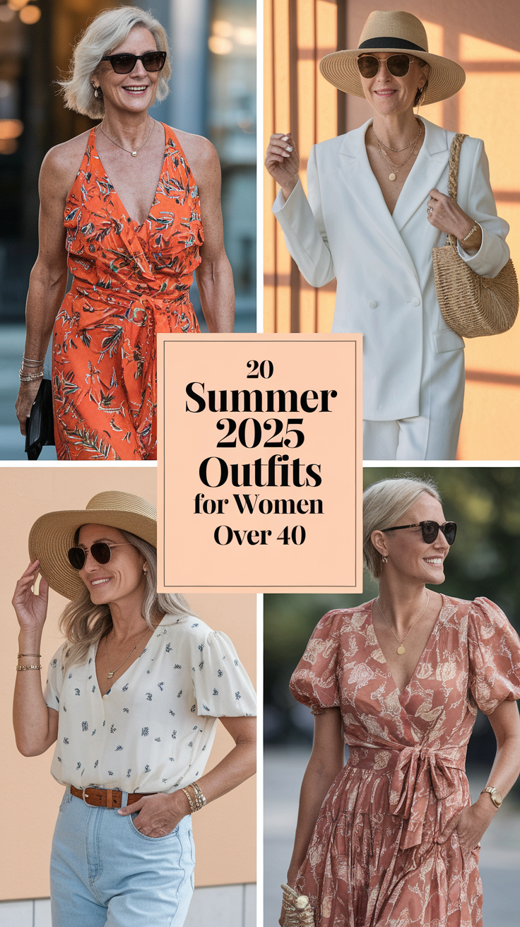 20 Trendy Summer 2025 Outfits for Women Over 40: Casual, Classy, and Stylish Looks