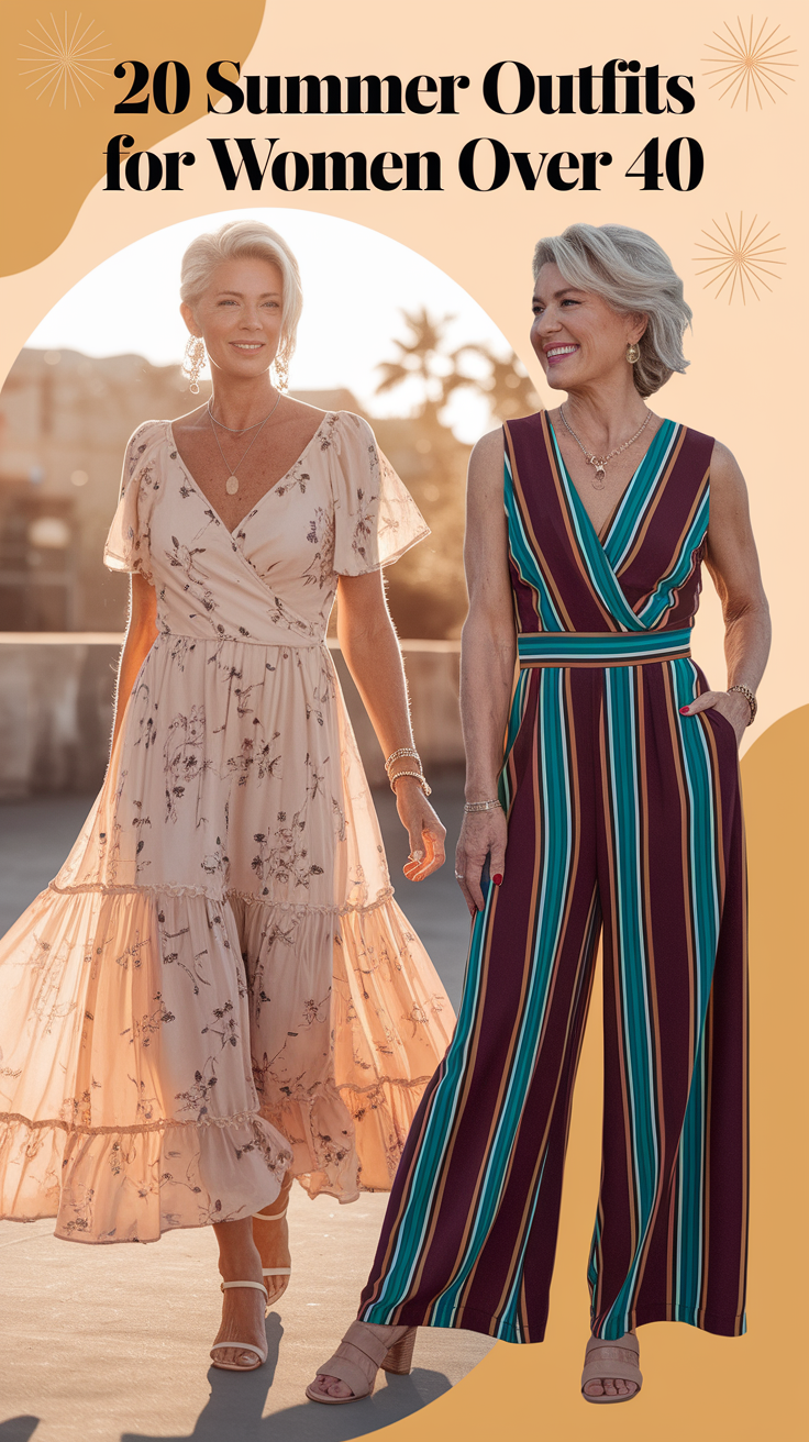 20 Trendy Summer 2025 Outfits for Women Over 40: Casual, Classy, and Stylish Looks