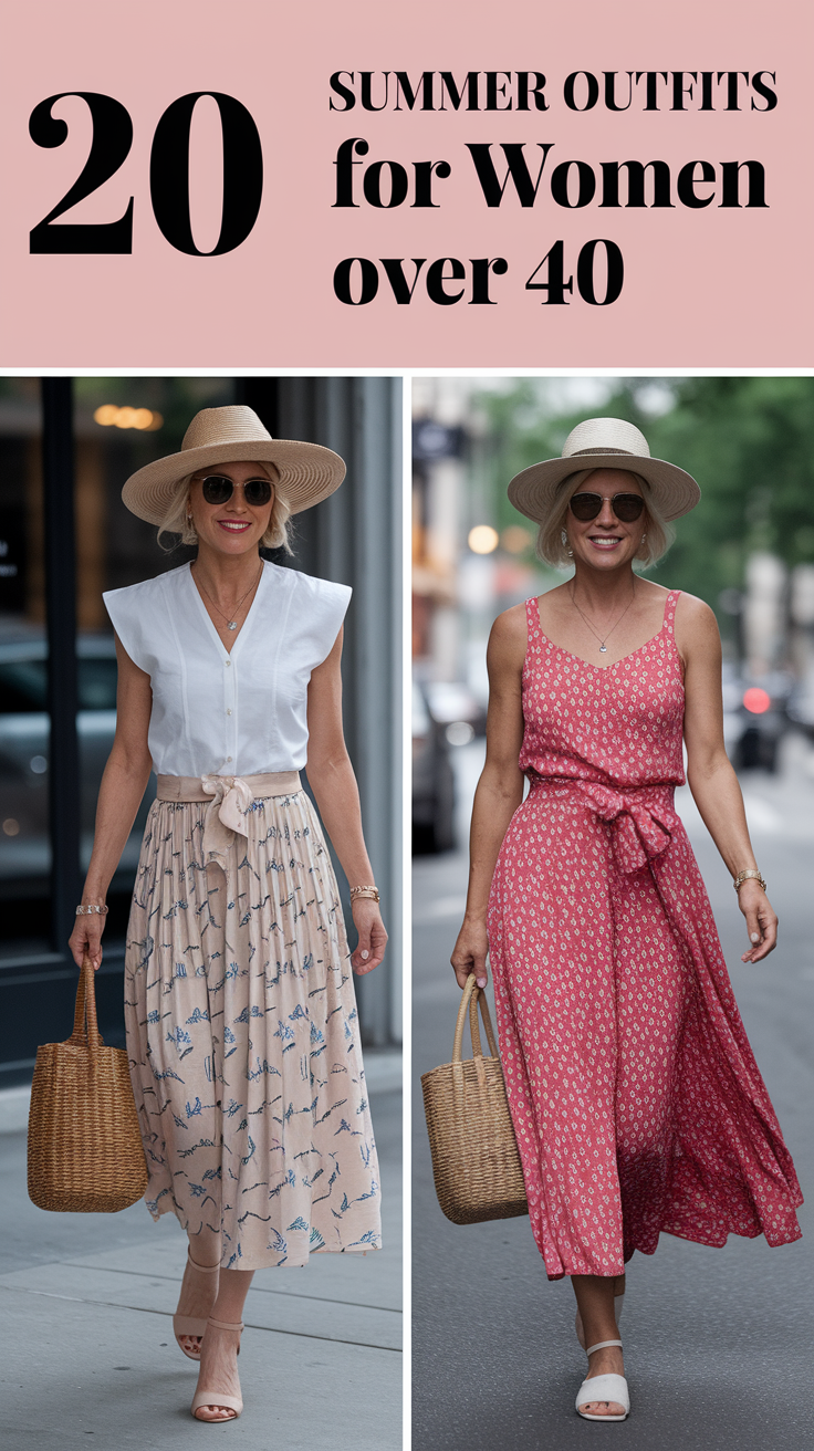 20 Trendy Summer 2025 Outfits for Women Over 40: Casual, Classy, and Stylish Looks