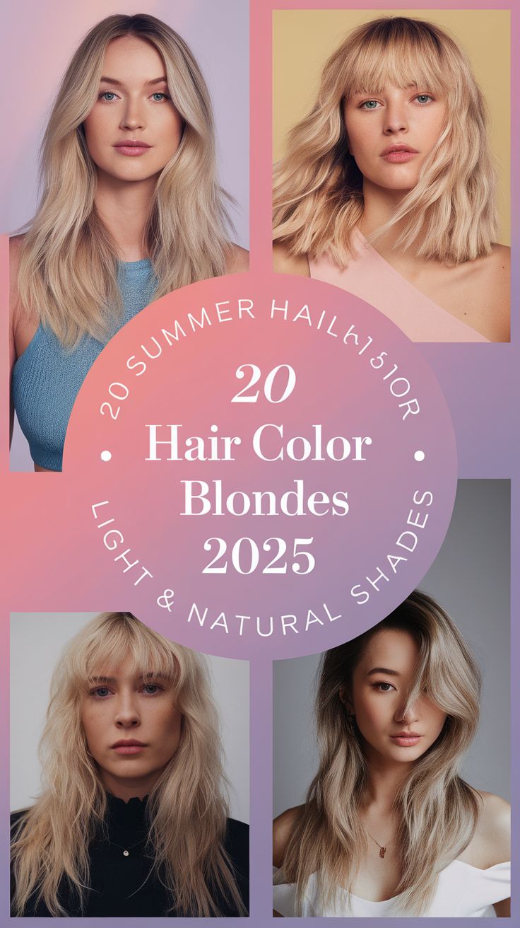 Summer Hair Color for Blondes 2025: 20 Light & Natural Shade Ideas