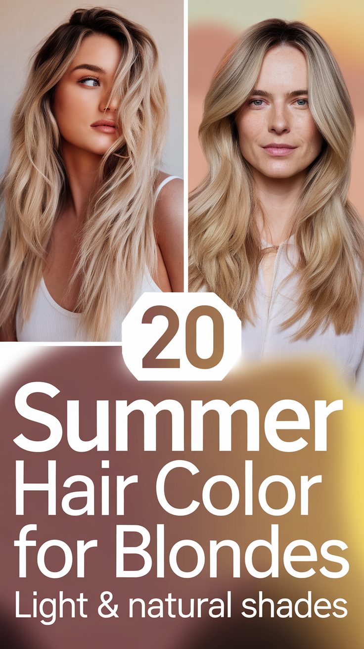 Summer Hair Color for Blondes 2025: 20 Light & Natural Shade Ideas