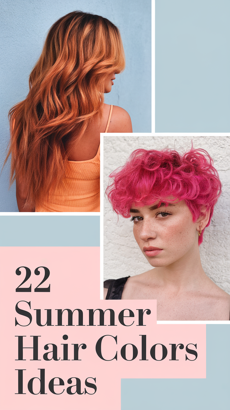 22 Summer Hair Colors Ideas 2025 – Trendy Blondes, Brunettes, & Red Heads
