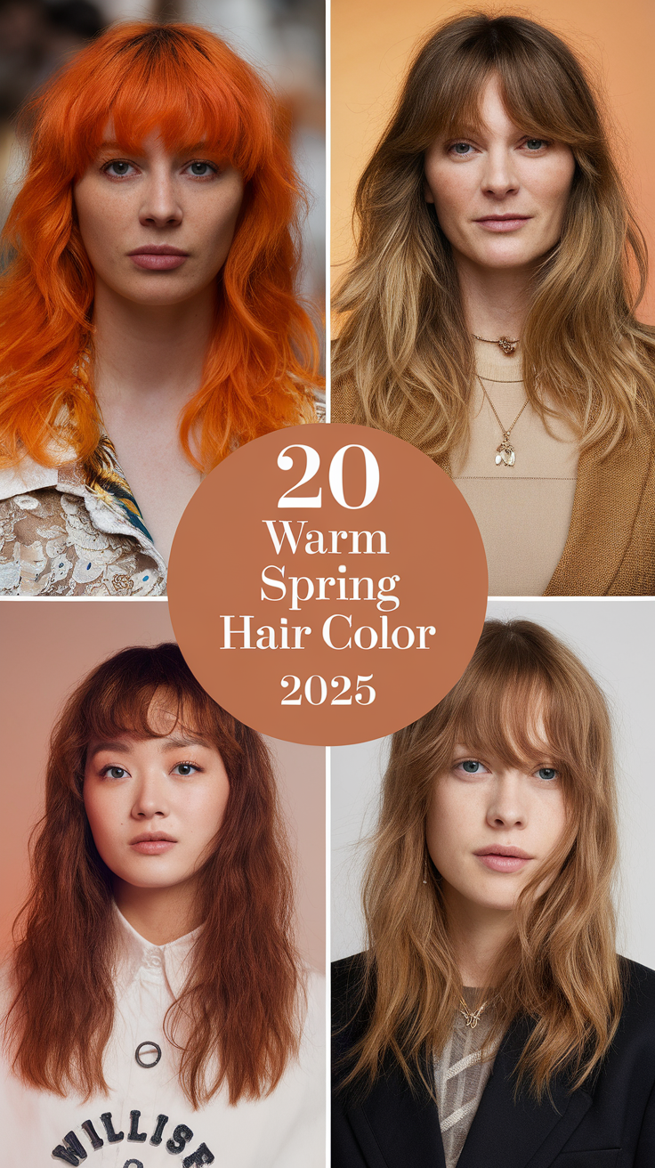 Best Warm Spring Hair Color 2025 – 20 Ideas Trendy Shades for a Fresh New Look