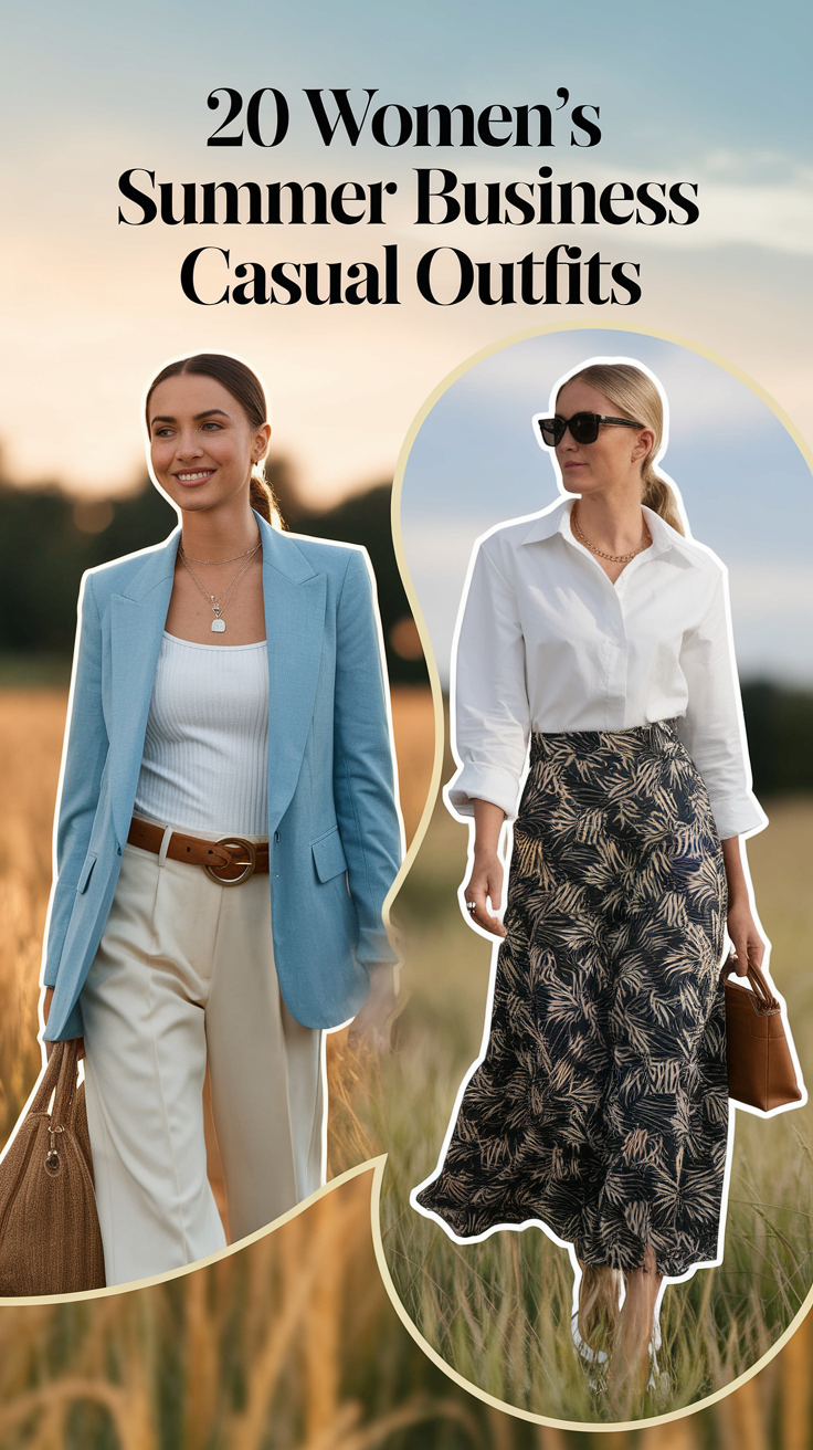20 Ideas Women's Summer Business Casual Outfits 2025 – Chic & Professional Work Attire