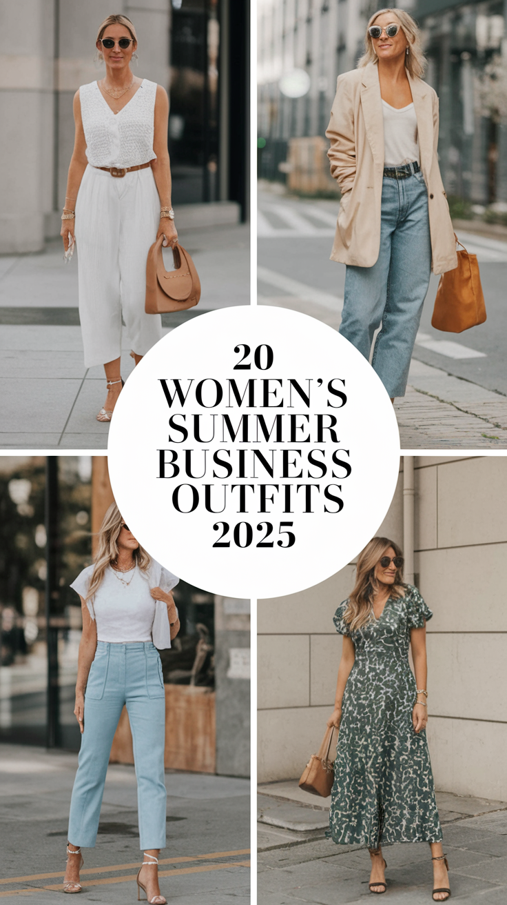 20 Ideas Women's Summer Business Casual Outfits 2025 – Chic & Professional Work Attire