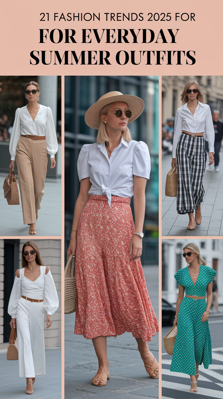21 Ideas Fashion Trends 2025 for Everyday Summer Outfits: Elegant, Casual & Street Style Looks