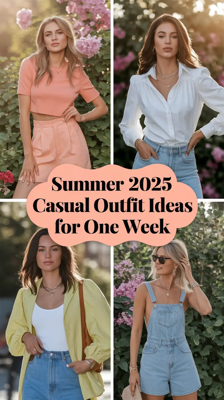7 Summer 2025 Casual Outfit Ideas for One Week: From Beach Days to Movie Dates