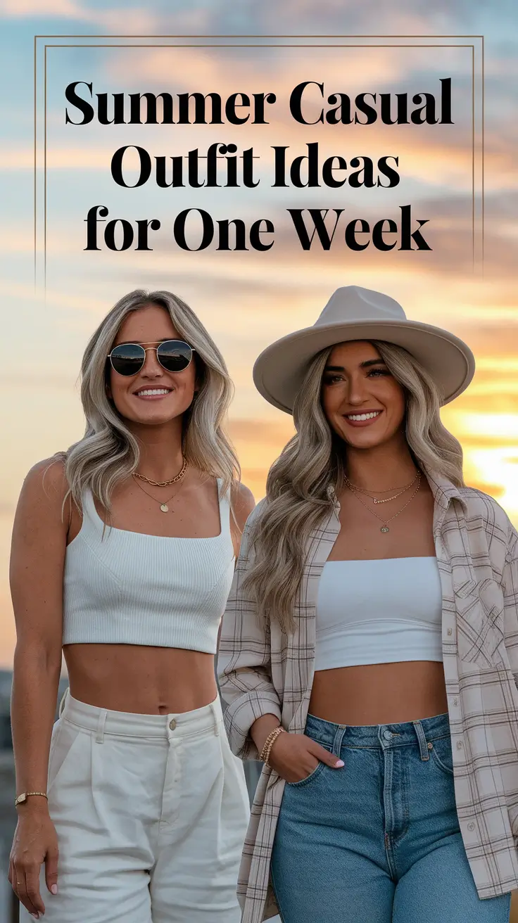 7 Summer 2025 Casual Outfit Ideas for One Week: From Beach Days to Movie Dates