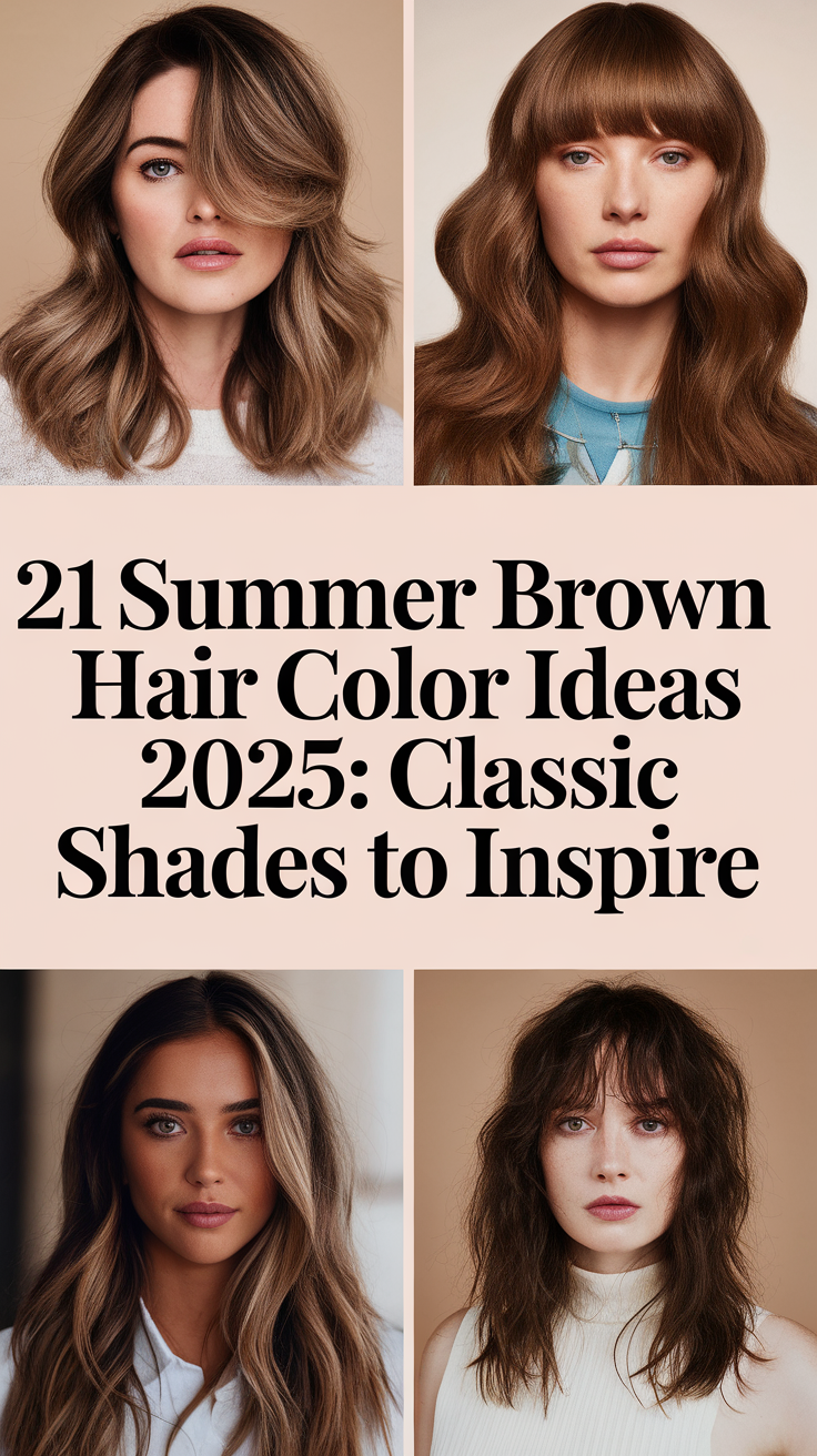 Summer Brown Hair Color Ideas 2025: 21 Timeless Balayage and Blonde Highlighted Looks