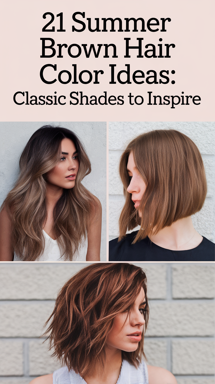 Summer Brown Hair Color Ideas 2025: 21 Timeless Balayage and Blonde Highlighted Looks