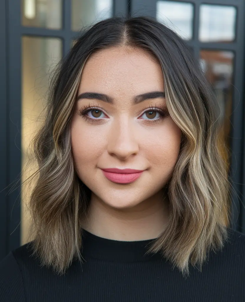 summer brunette hair colors ideas 2025 soft elegant shades Effortless Short Cut with Face-Framing Balayage