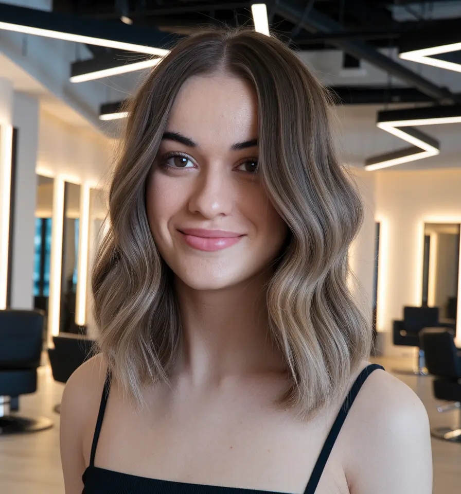 summer brunette hair colors ideas 2025 soft elegant shades Cool-Toned Balayage for a Breezy Summer Update