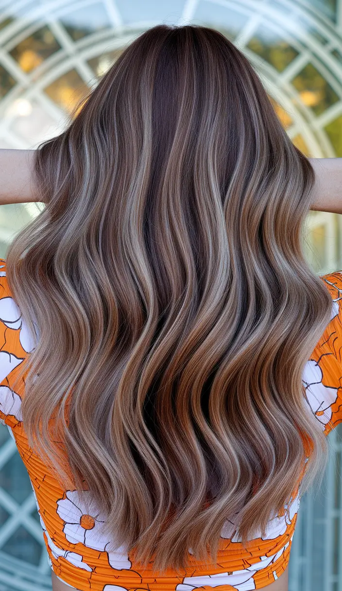 summer hair color ideas for brunettes 2025 caramel accents Multi-Dimensional Caramel and Chocolate Melt