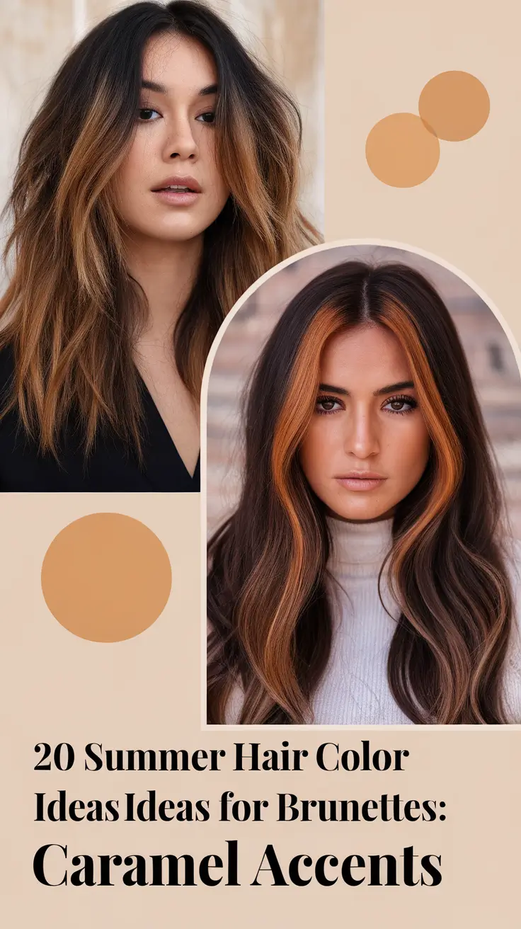 Summer Hair Color Ideas for Brunettes 2025: Caramel Accents You'll Fall in Love With