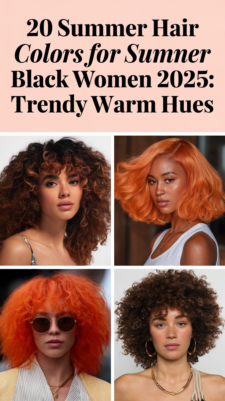 Summer Hair Colors for Black Women 2025: 20 Warm and Trendy Ideas for Every Hair Type