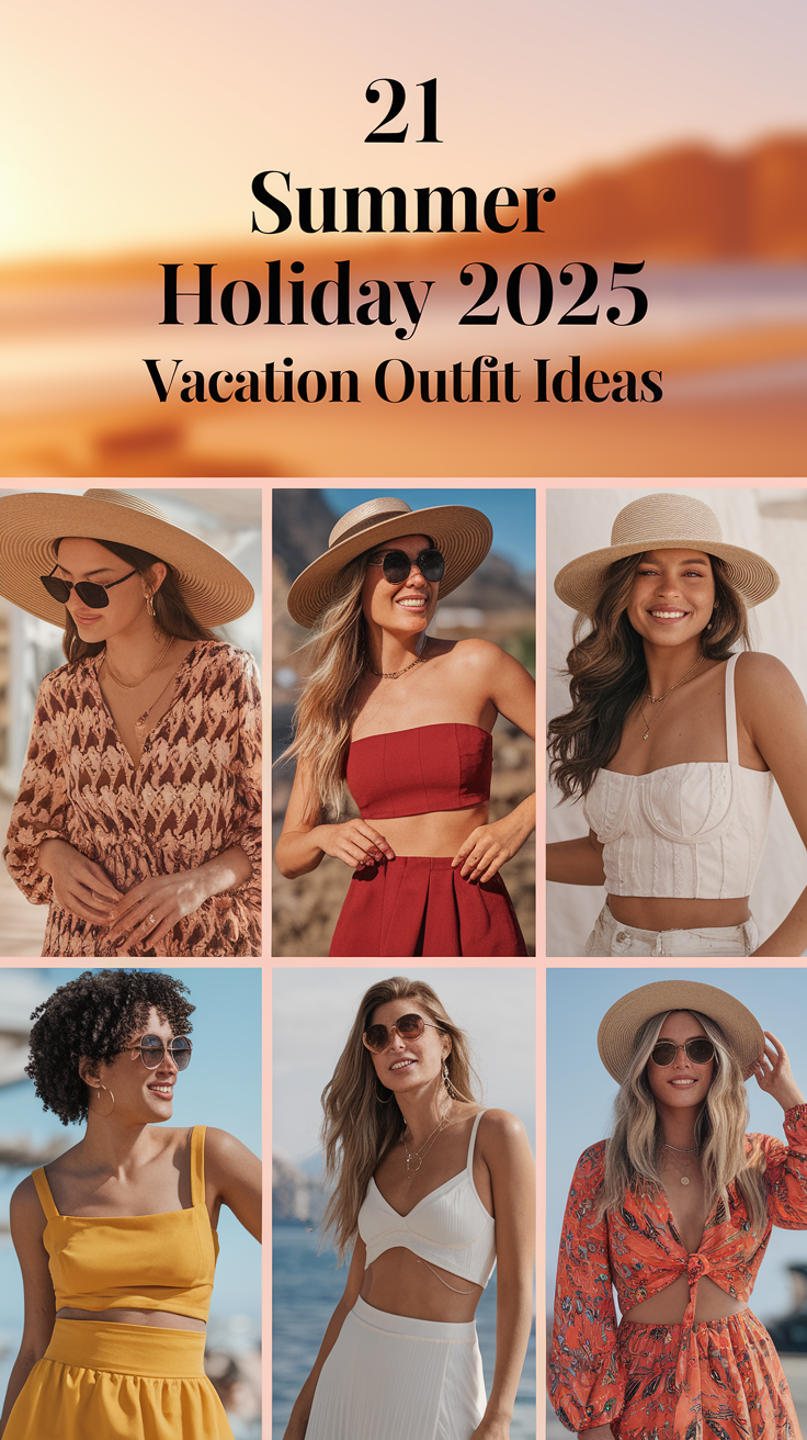 21 Summer Holiday 2025 Vacation Outfit Ideas for Women – Classy, Casual & Beach Looks