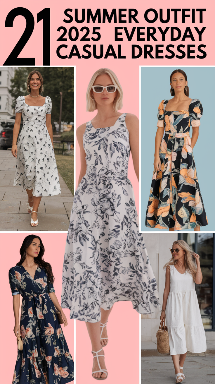 21 Summer Outfit 2025 Ideas for Everyday Casual Dresses You’ll Love to Wear Daily