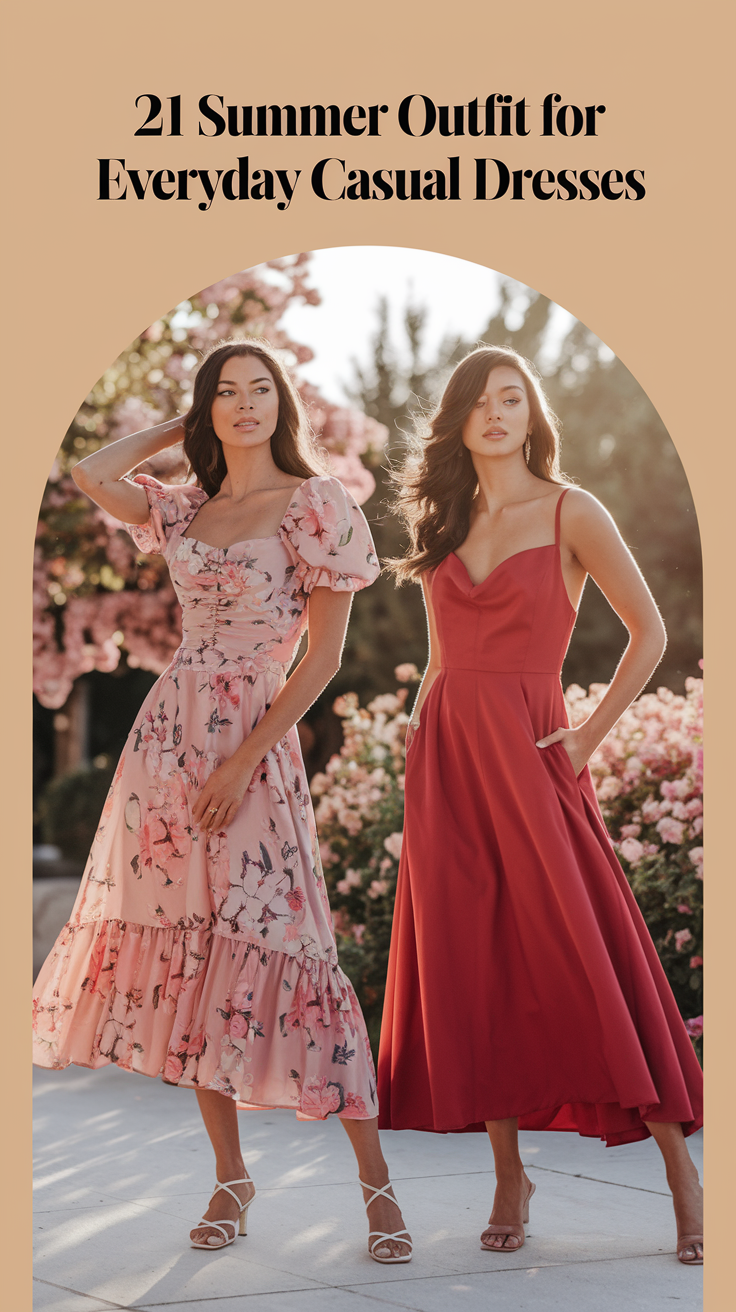 21 Summer Outfit 2025 Ideas for Everyday Casual Dresses You’ll Love to Wear Daily
