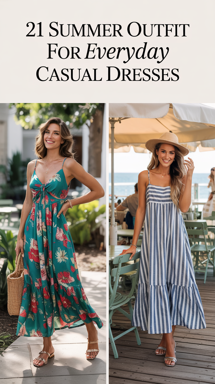 21 Summer Outfit 2025 Ideas for Everyday Casual Dresses You’ll Love to Wear Daily