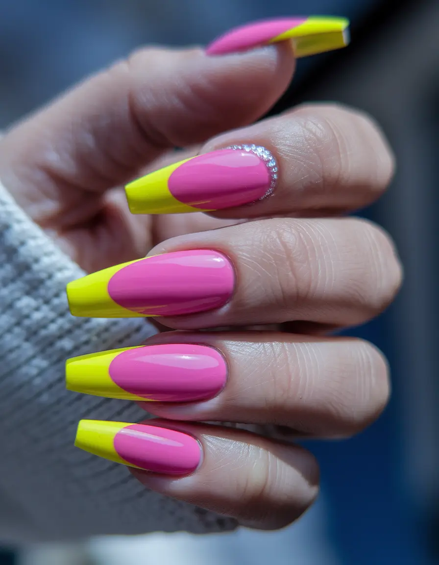 acrylic summer nails 2025 Bubblegum Pink Half Moons