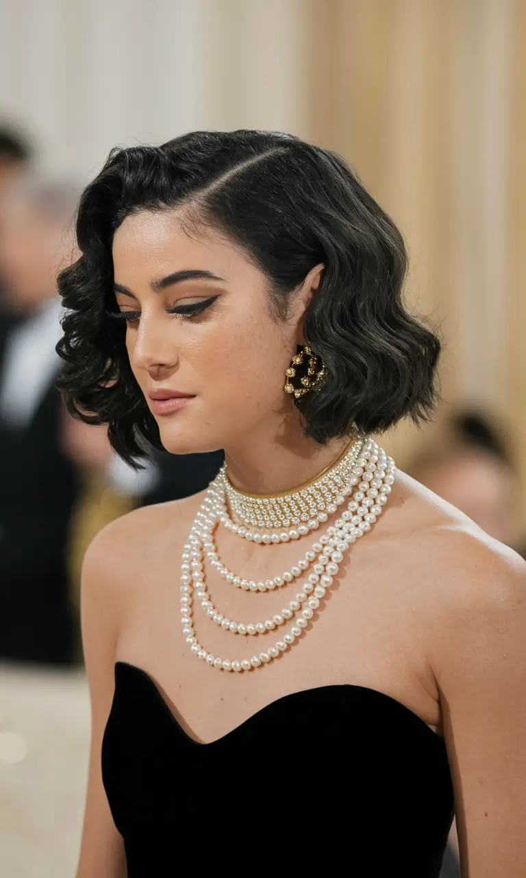 bob hairstyles summer 2025 Soft Waves with Vintage Glamour