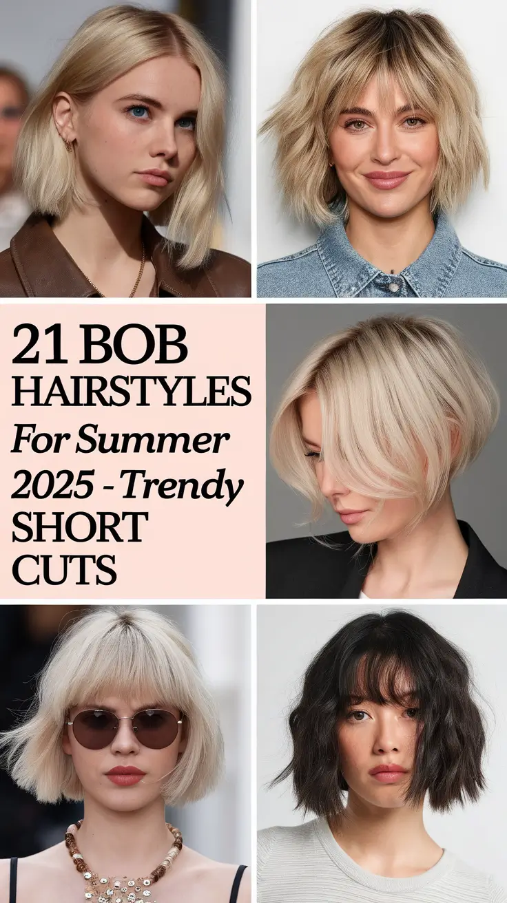 Bob Hairstyles for Summer 2025 - Trendy Short Cuts to Elevate Your Look