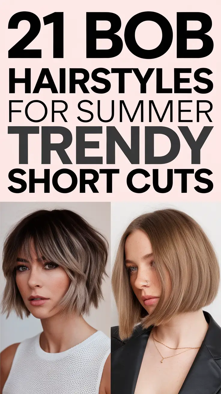 Bob Hairstyles for Summer 2025 - Trendy Short Cuts to Elevate Your Look