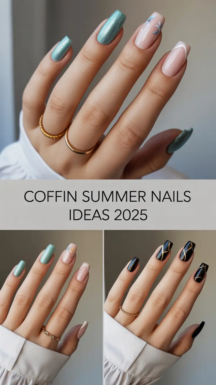 Coffin Summer Nails Ideas 2025: Trendy Acrylic & Gel Designs to Try This Season
