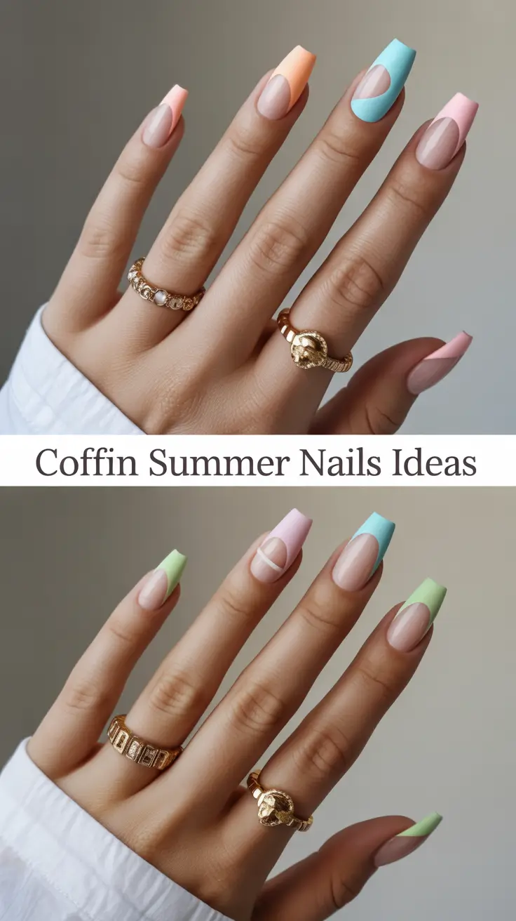 Coffin Summer Nails Ideas 2025: Trendy Acrylic & Gel Designs to Try This Season